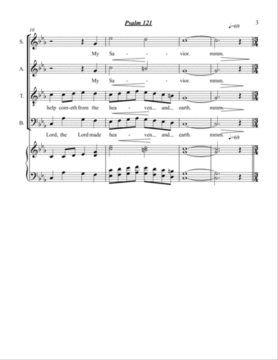 Psalm 121 Choir scores gallery preview page 3