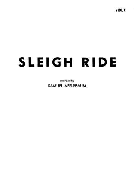 Sleigh Ride: Viola