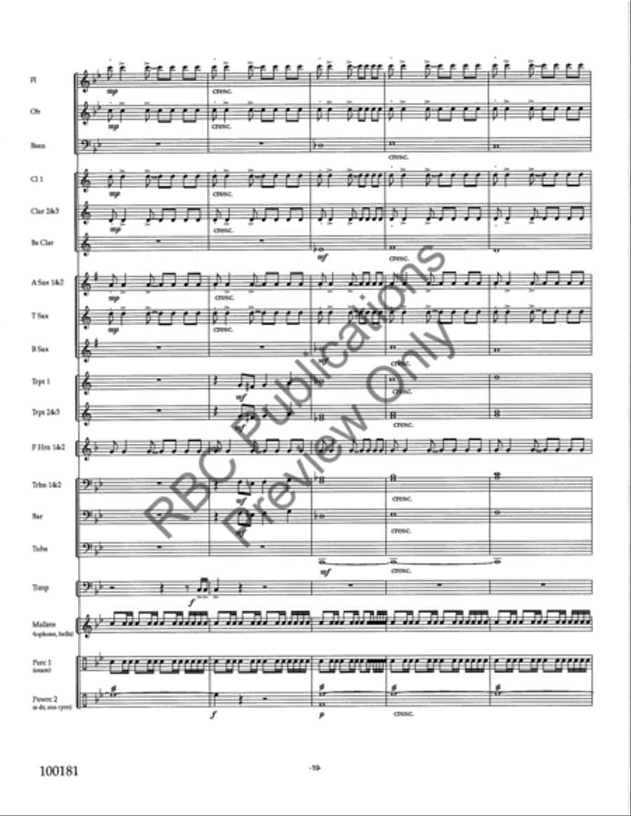 Symphonic Essay (Score) Concert Band scores gallery preview page 21