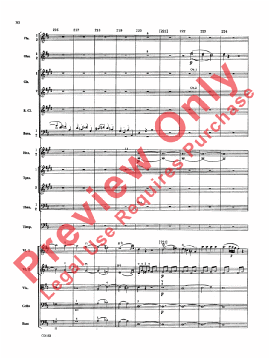 The Marriage of Figaro -- Overture Full Orchestra scores gallery preview page 33