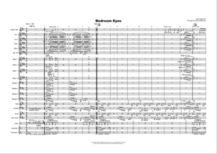 Bedroom Eyes Saxophone scores gallery preview page 1