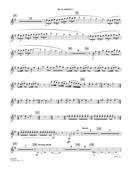 Concerto No. 1 (for Wind Orchestra) - Bb Clarinet 2