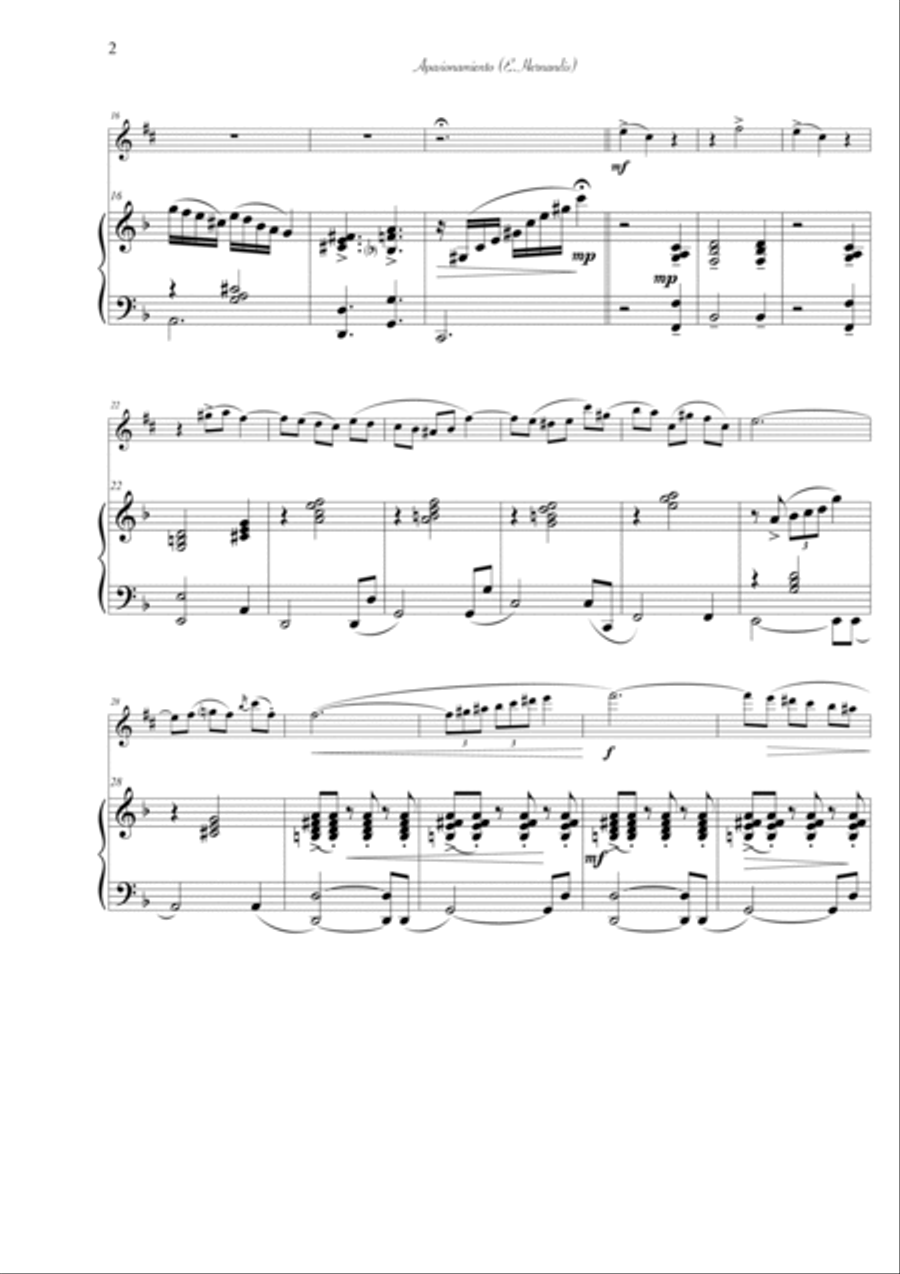 Apasionamiento Woodwind Duet scores gallery preview page 3