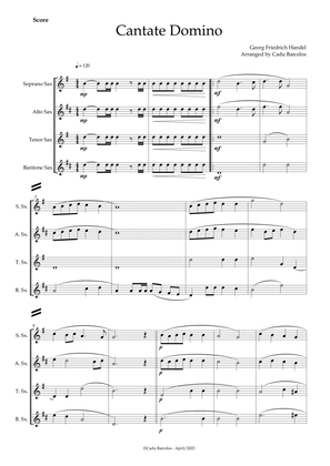 Cantate Domino - Handel (Saxophone Quartet)