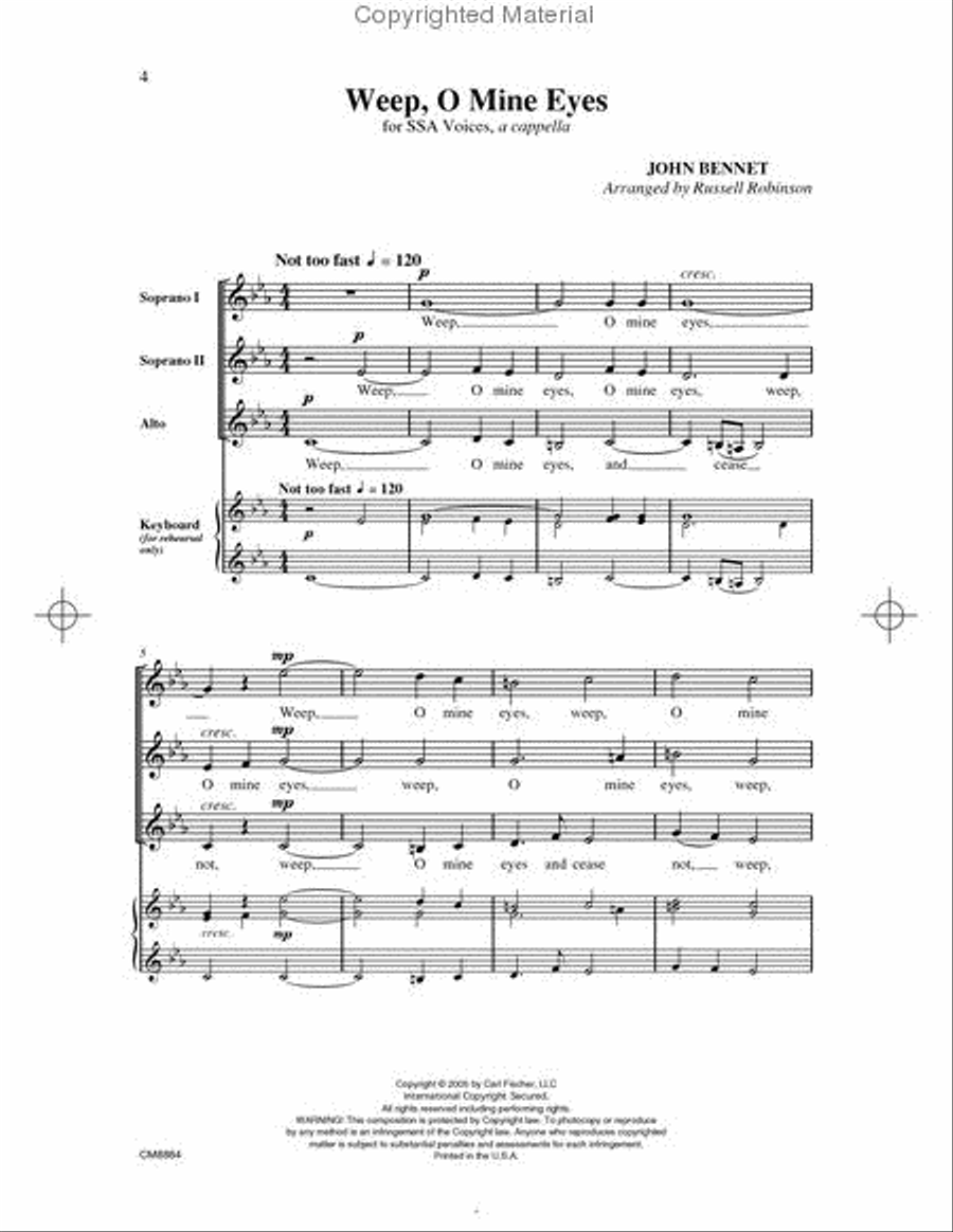 Weep, O Mine Eyes Weep, O Mine Eyes A Cappella scores gallery preview page 2