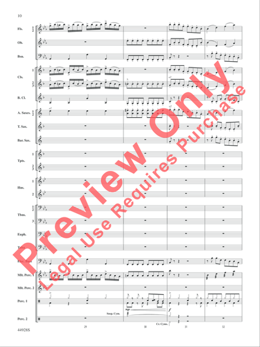 Dreams of Fireflies (On a Christmas Night) Concert Band scores gallery preview page 28