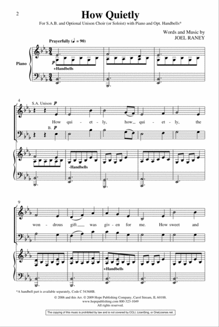 How Quietly 3-Part scores gallery preview page 2