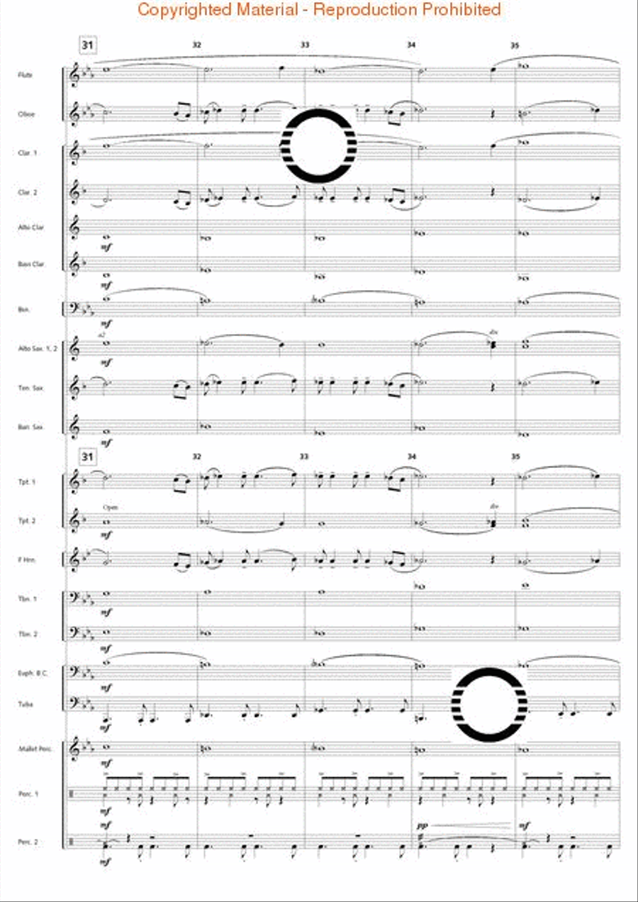 Bossa Nova Breeze Concert Band scores gallery preview page 8