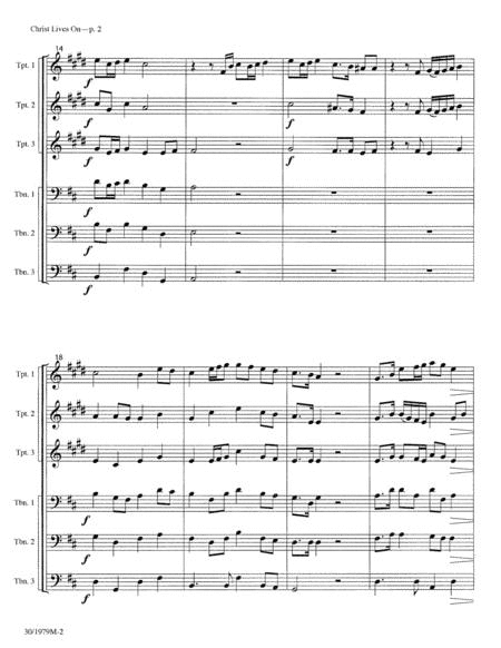 Christ Lives On - Score and Parts for Brass and Rhythm