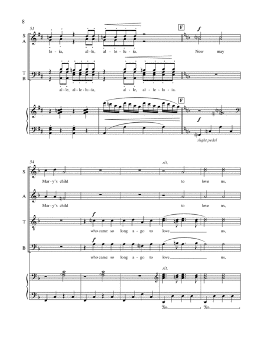 Alpha and Omega: No. 3 The Child is Born 4-Part scores gallery preview page 16