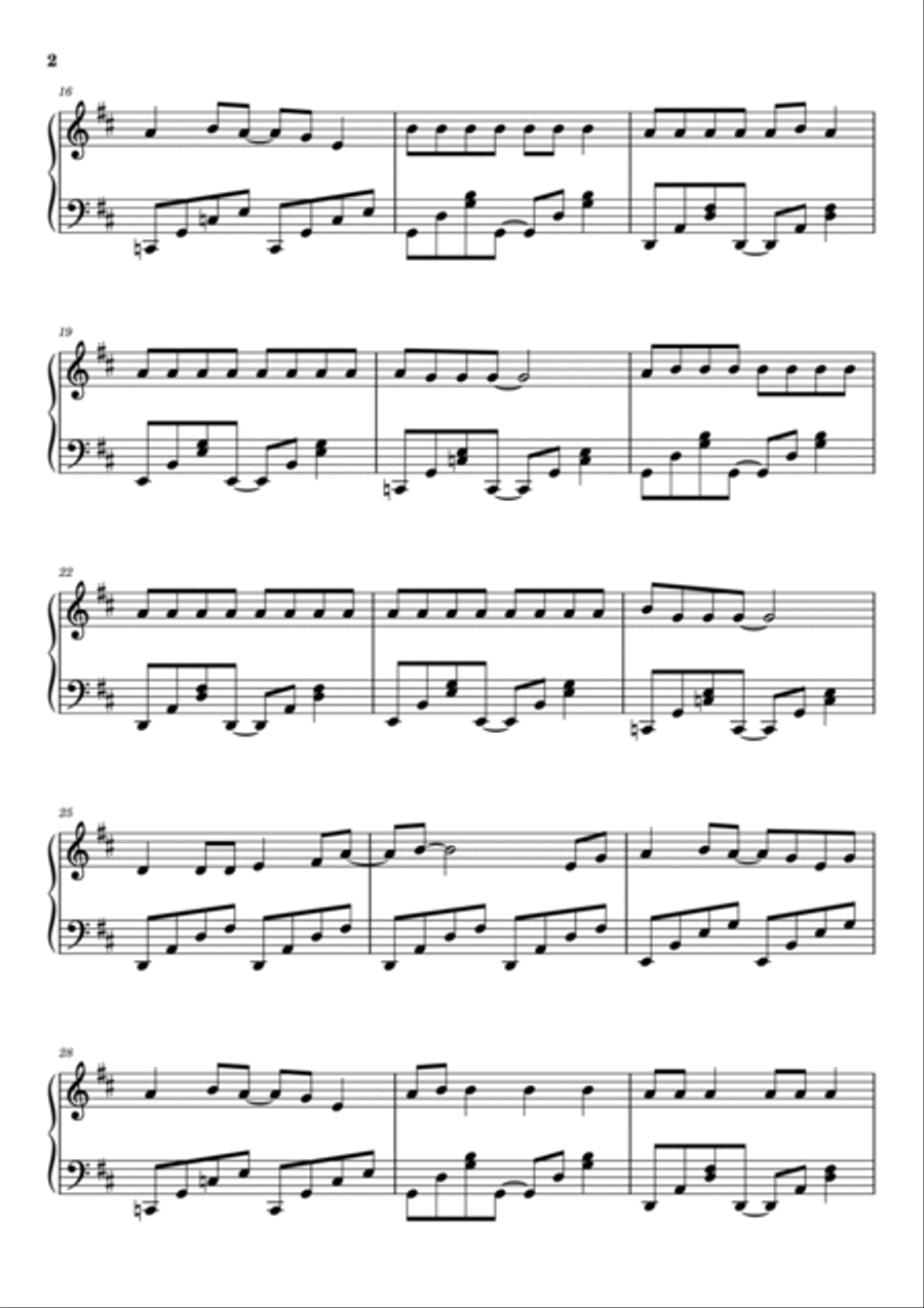 We Didn't Start The Fire Piano Solo scores gallery preview page 2