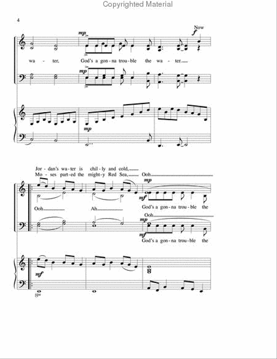 Wade in the Water Wade in the Water 4-Part scores gallery preview page 4