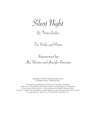 Silent Night - Violin and Piano (key of Eb)