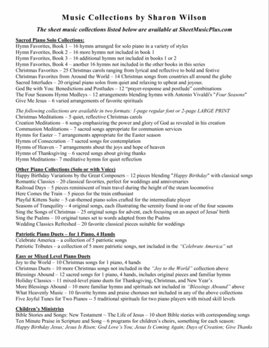 God Be with You: Benedictions and Postludes (A Collection of 12 Piano Solo Combinations) Piano Solo scores gallery preview page 2