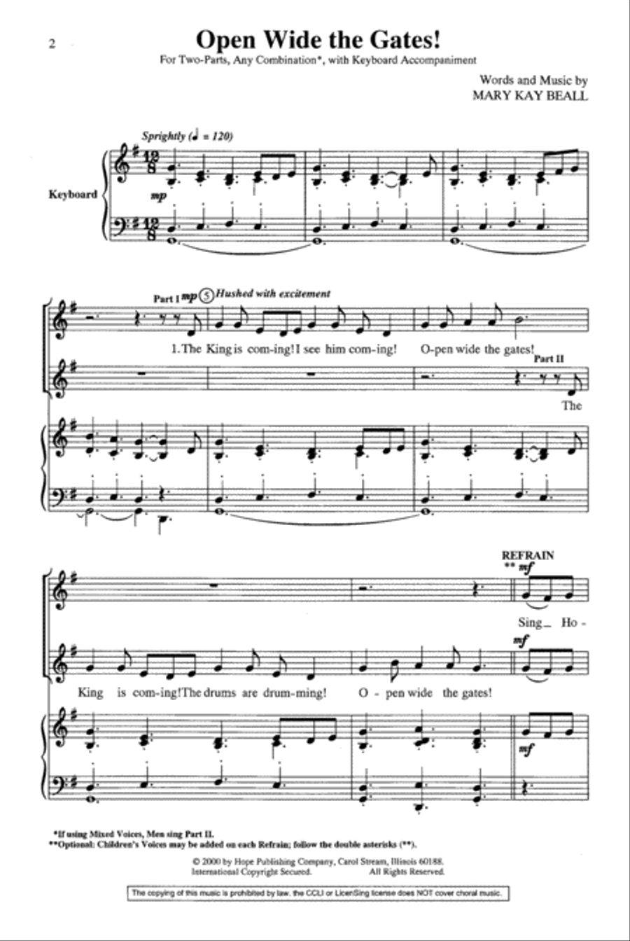 Open Wide the Gates 2-Part scores gallery preview page 2