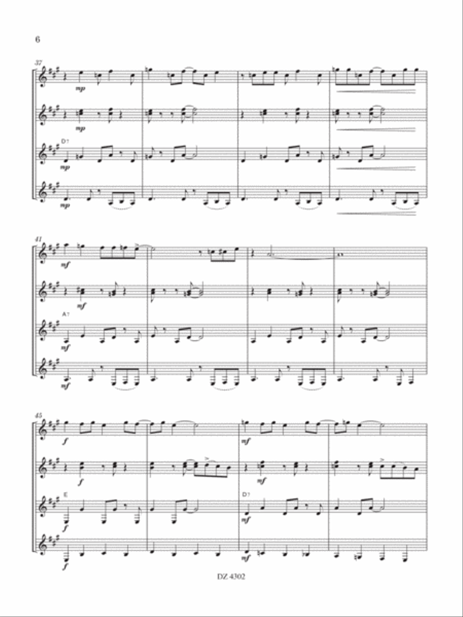 Beach Café Guitar Ensemble scores gallery preview page 6