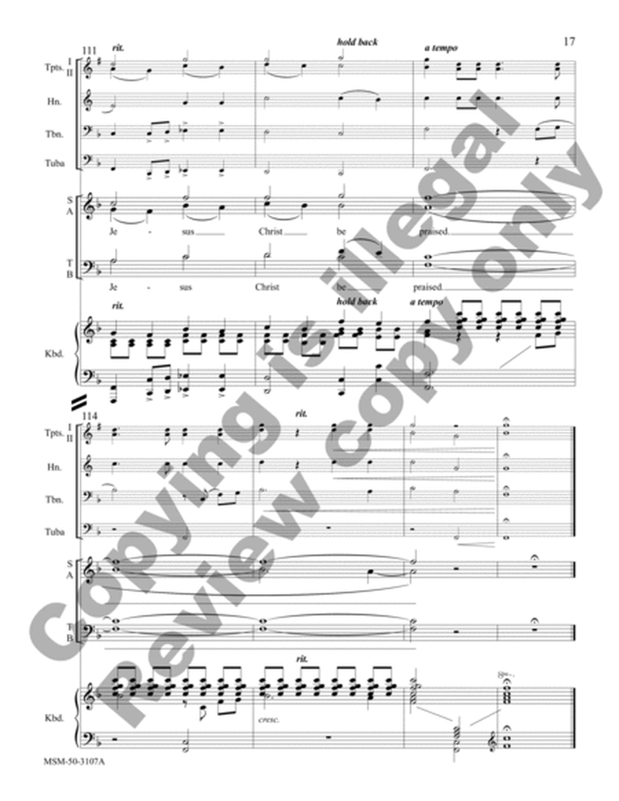 May Jesus Christ Be Praised: Antiphon (Brass Score)