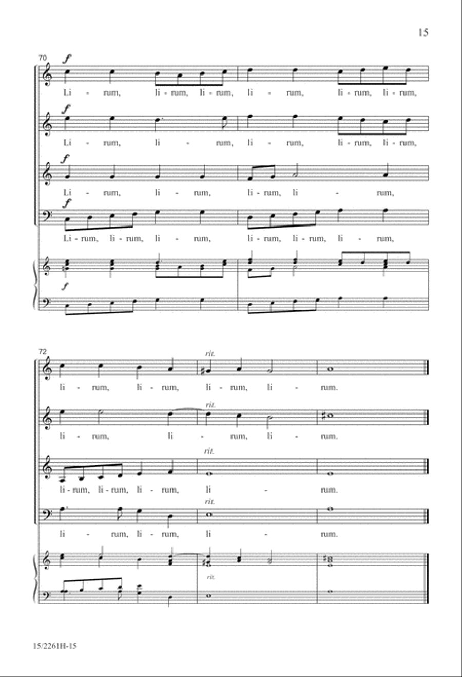 Lirum Lirum A Cappella scores gallery preview page 16