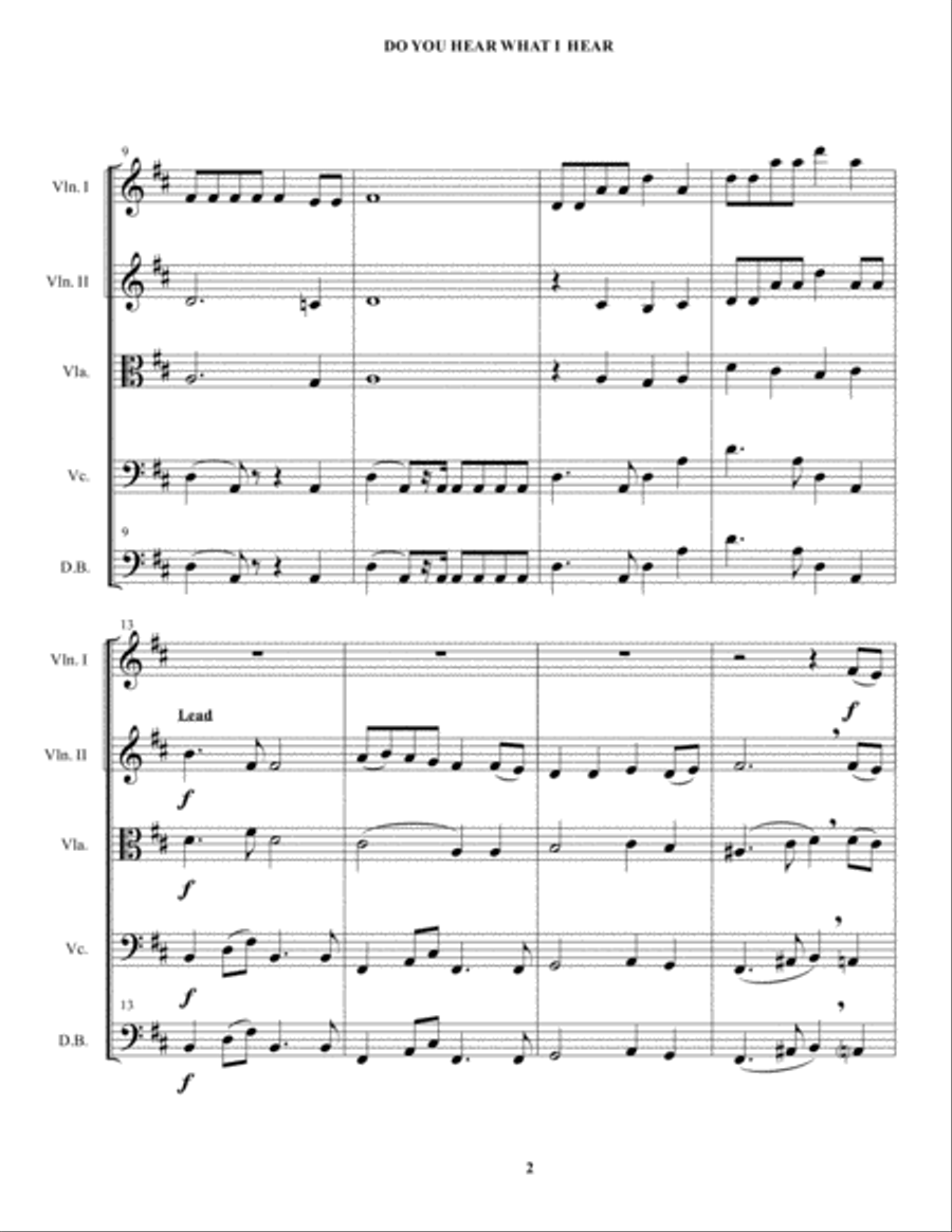 Do You Hear What I Hear String Orchestra scores gallery preview page 2