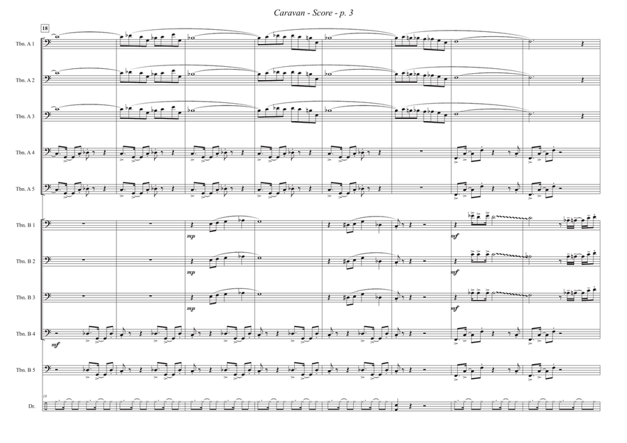 Caravan Trombone scores gallery preview page 3