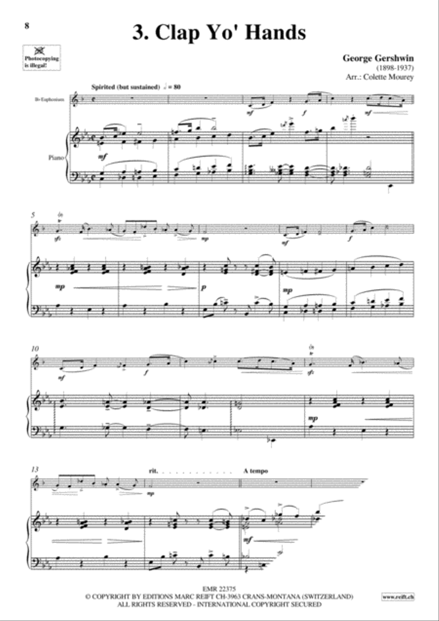 Gershwin 20 Greatest Hits Euphonium scores gallery preview page 5