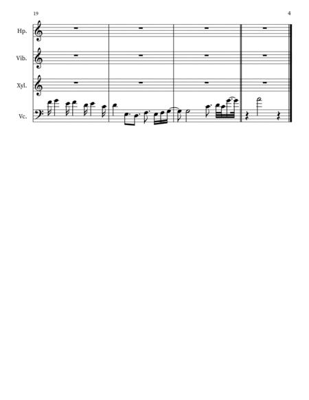 Ambrosia 170 for Harp, 'cello, Percussion...