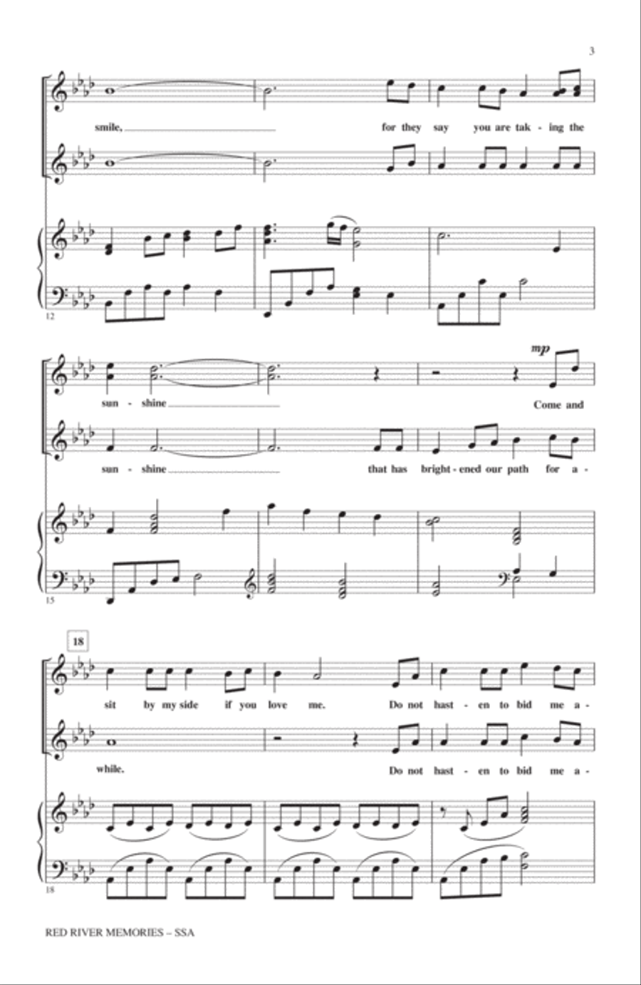 Red River Memories (Medley) SSA scores gallery preview page 2
