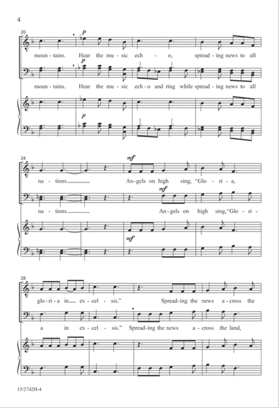 And the Angels Sang TTBB scores gallery preview page 5