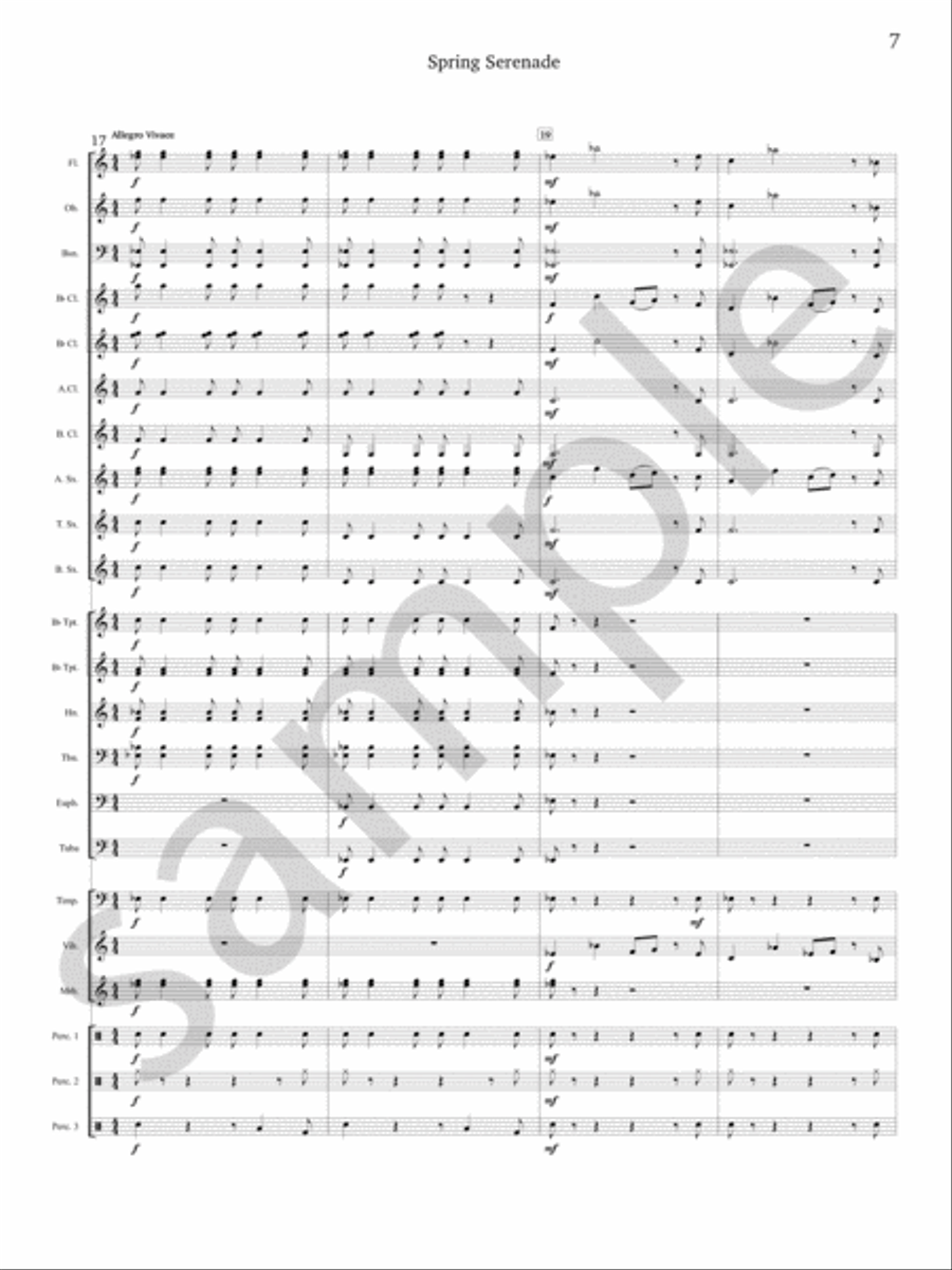 Spring Serenade Concert Band scores gallery preview page 8