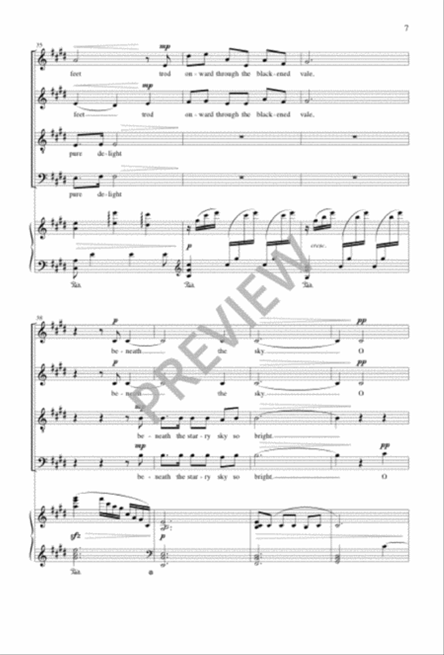 Ballade to the Moon 4-Part scores gallery preview page 7