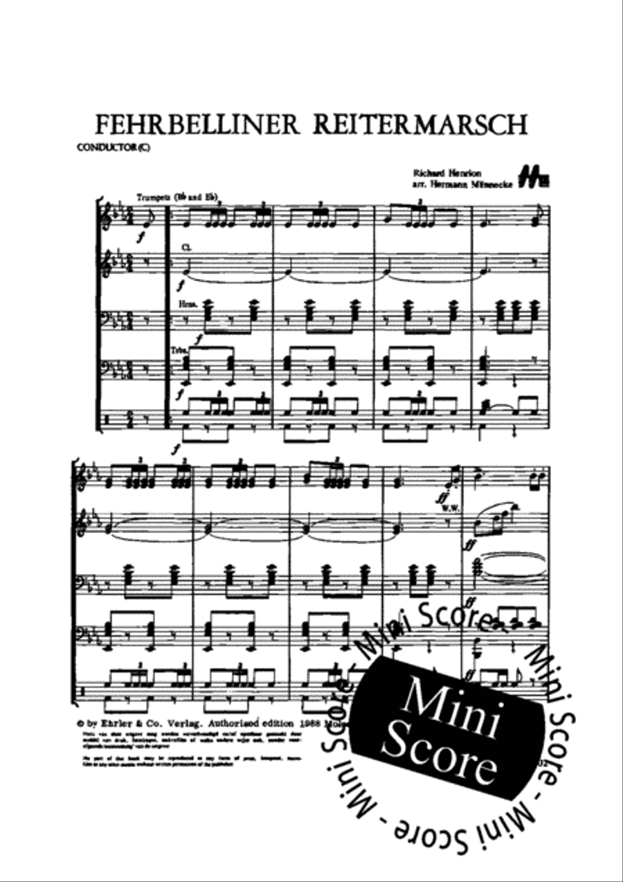 Fehrbelliner Reiter Marsch Concert Band scores gallery preview page 5