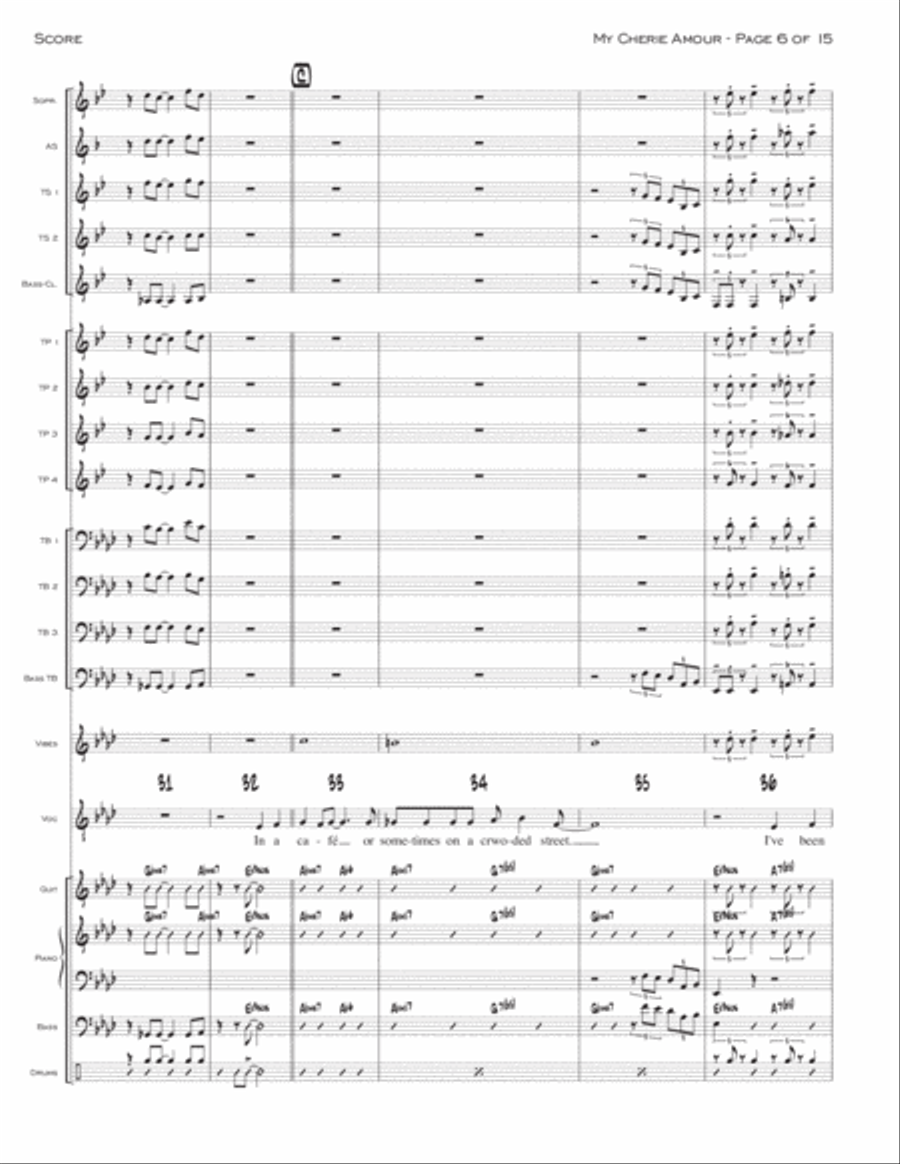 My Cherie Amour My Cherie Amour Jazz Ensemble scores gallery preview page 6