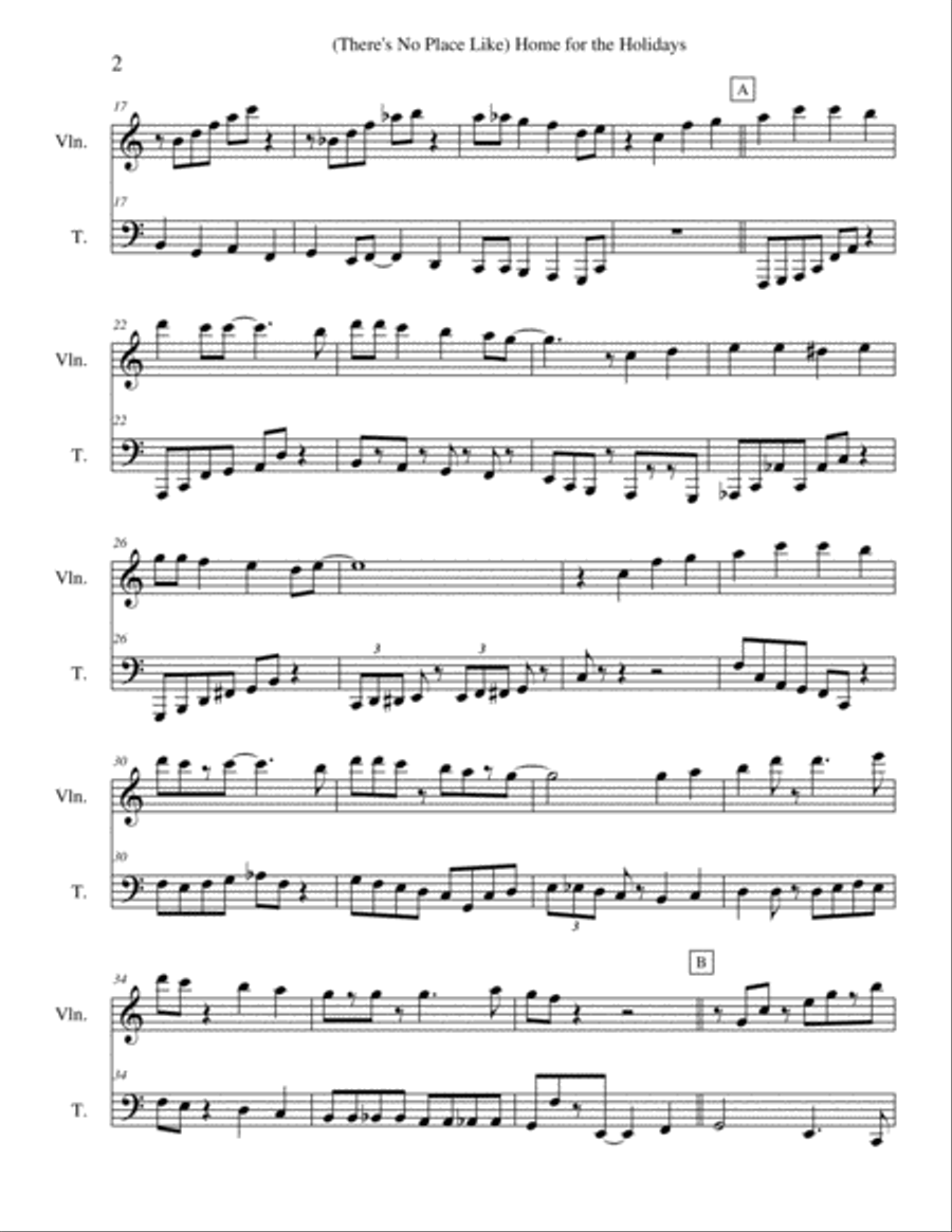 (There's No Place Like) Home For The Holidays Tuba scores gallery preview page 2