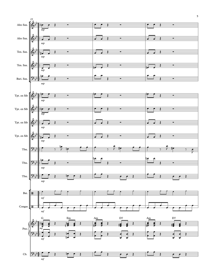 Bomboro Quina Quina Percussion Ensemble scores gallery preview page 5