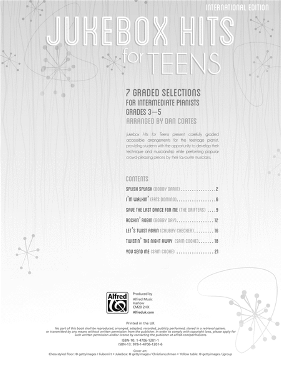 Jukebox Hits for Teens (International Edition) Piano Solo scores gallery preview page 2