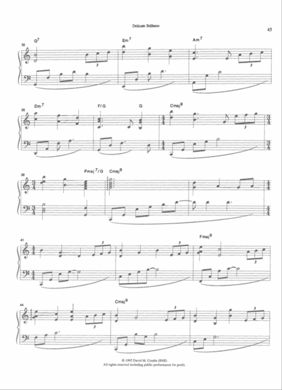 Delicate Stillness Piano Solo scores gallery preview page 3