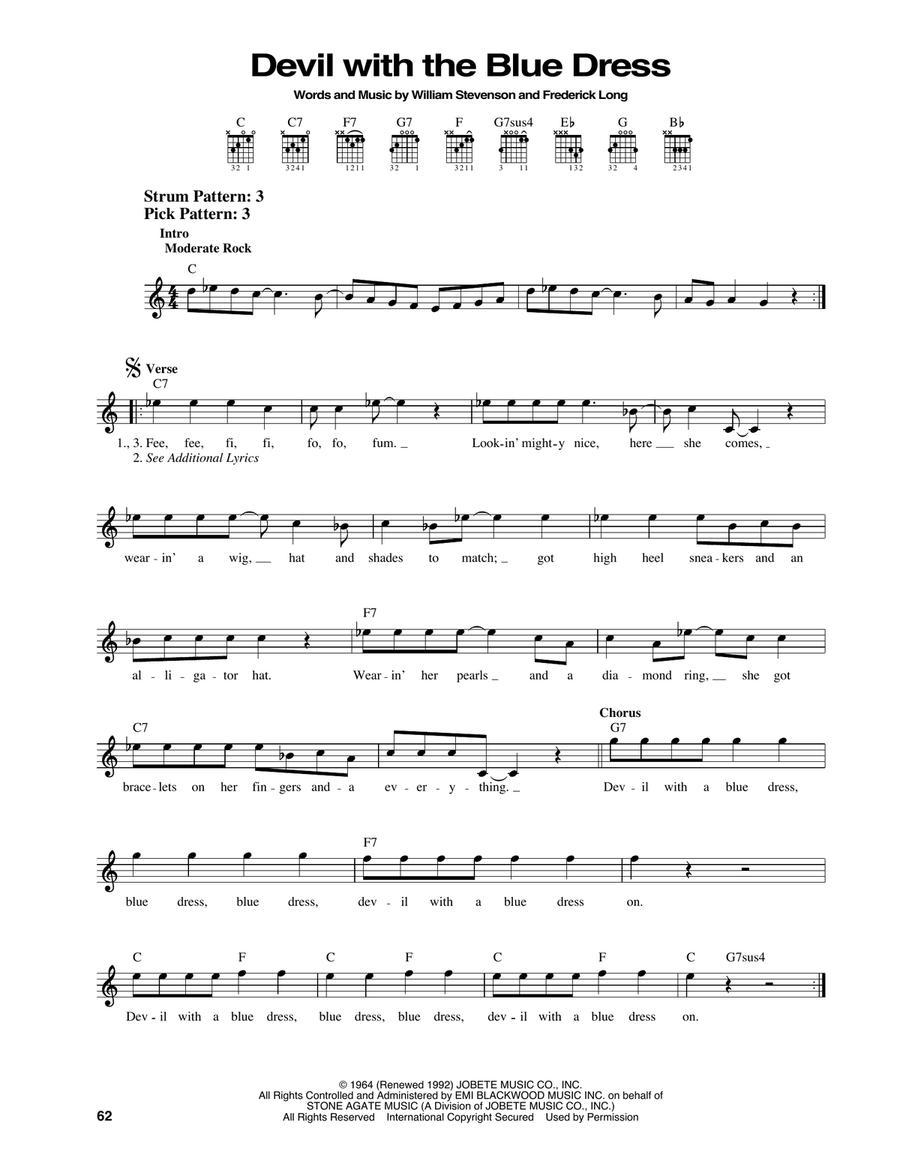 Devil With The Blue Dress Acoustic Guitar scores gallery preview page 1