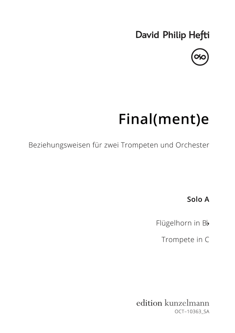 Final(ment)e, 'Beziehungsweisen' for 2 trumpets and orchestra Flugelhorn scores gallery preview page 1