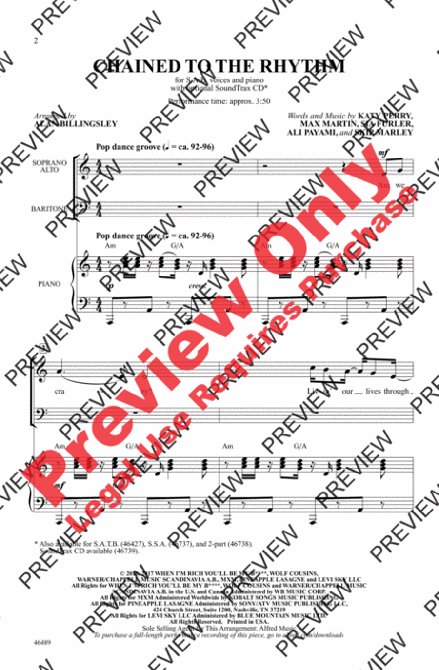 Chained to the Rhythm 3-Part scores gallery preview page 2