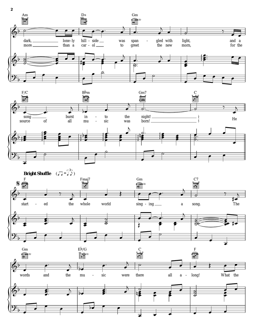 He Started The Whole World Singing Piano, Vocal, Guitar scores gallery preview page 2