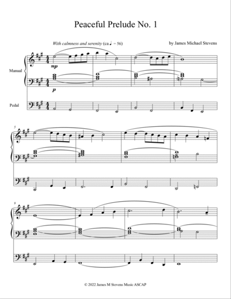 Peaceful Prelude No. 1 - Organ Solo Peaceful Prelude No. 1 - Organ Solo Organ Solo scores gallery preview page 2
