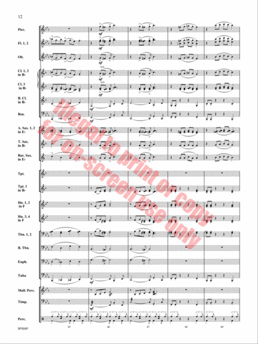 Alexander's Ragtime Band Concert Band scores gallery preview page 13