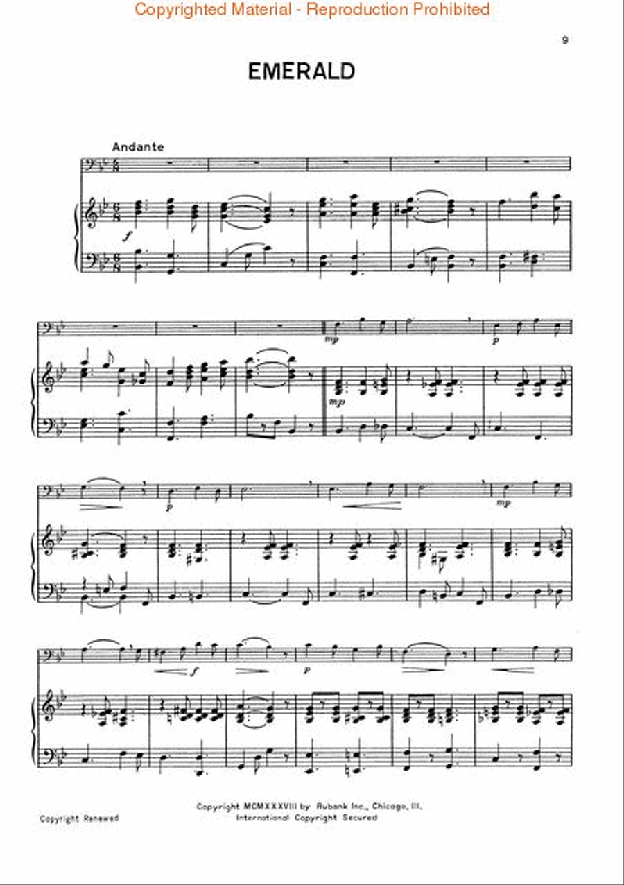 Trombone Gems Trombone Solo scores gallery preview page 3