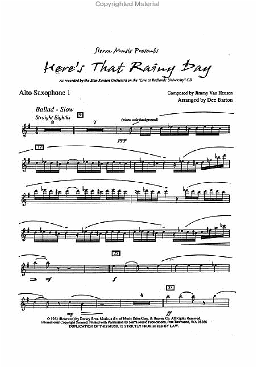 Here's That Rainy Day Jazz Ensemble scores gallery preview page 4