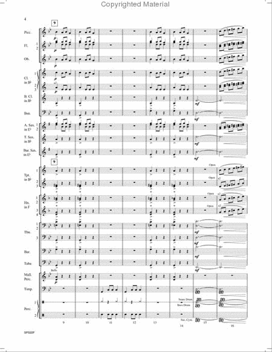 Carol of the Bells Concert Band scores gallery preview page 3