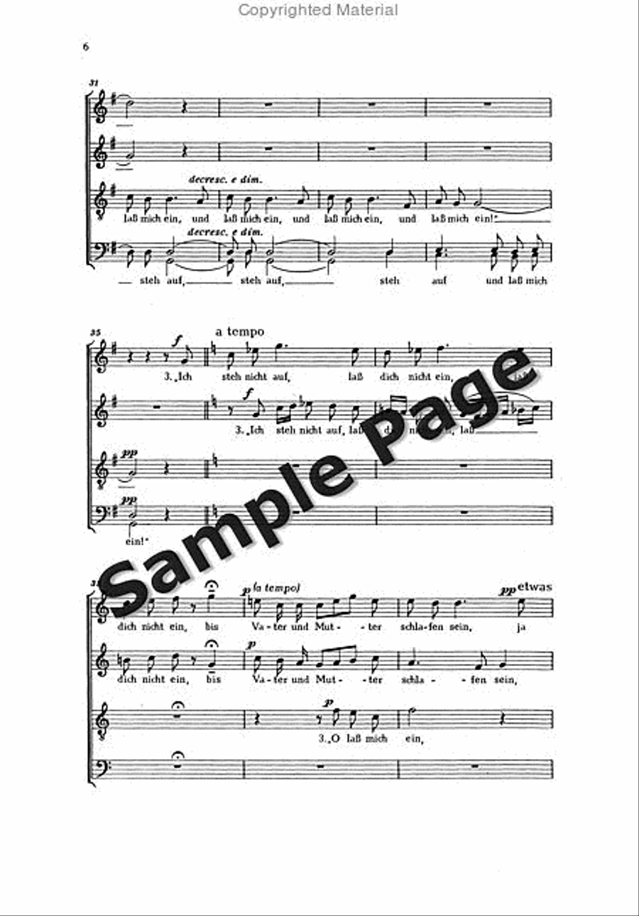 Desch R Zu Meinem Schaetzchen 4-Part scores gallery preview page 7