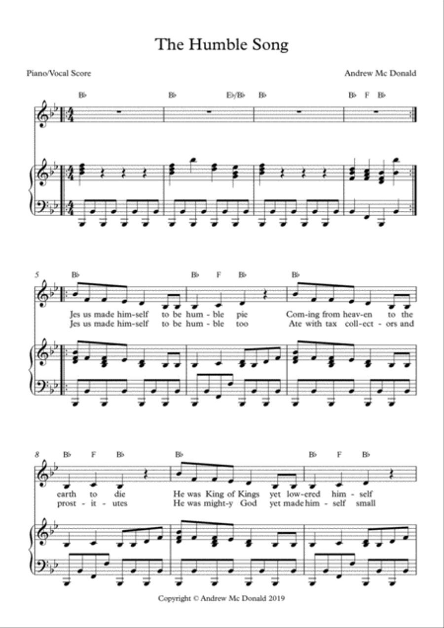 The Humble Song The Humble Song Voice scores gallery preview page 2
