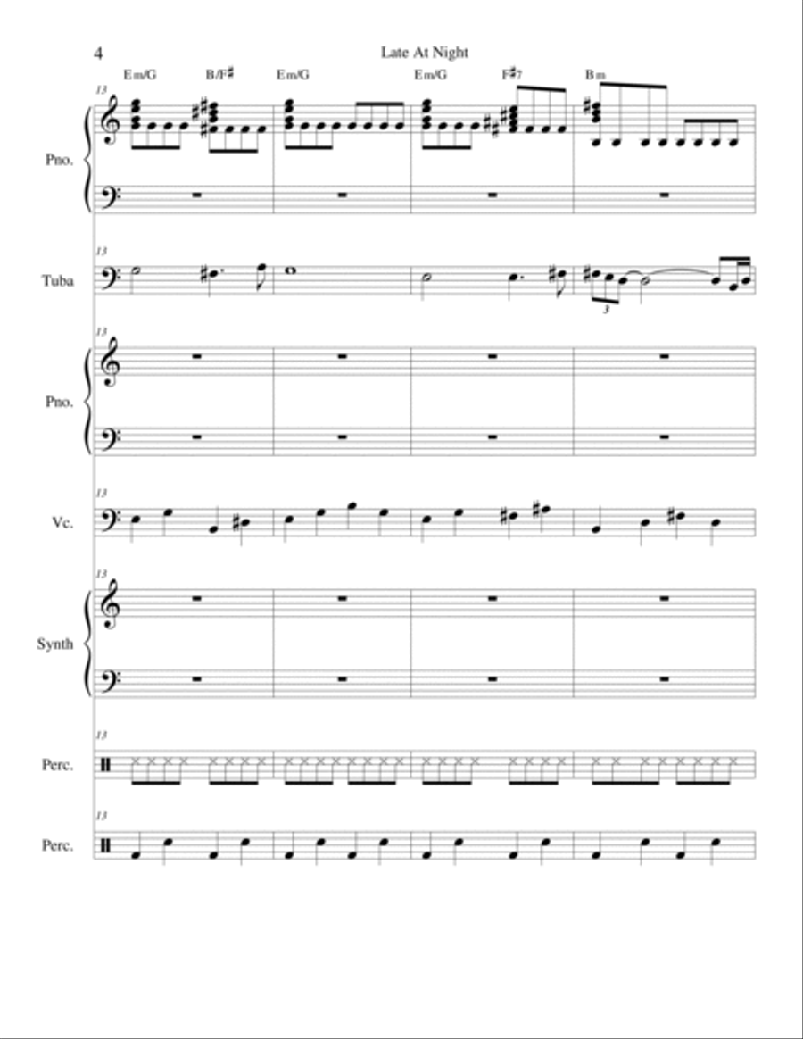 Late At Night Late At Night Tuba scores gallery preview page 4