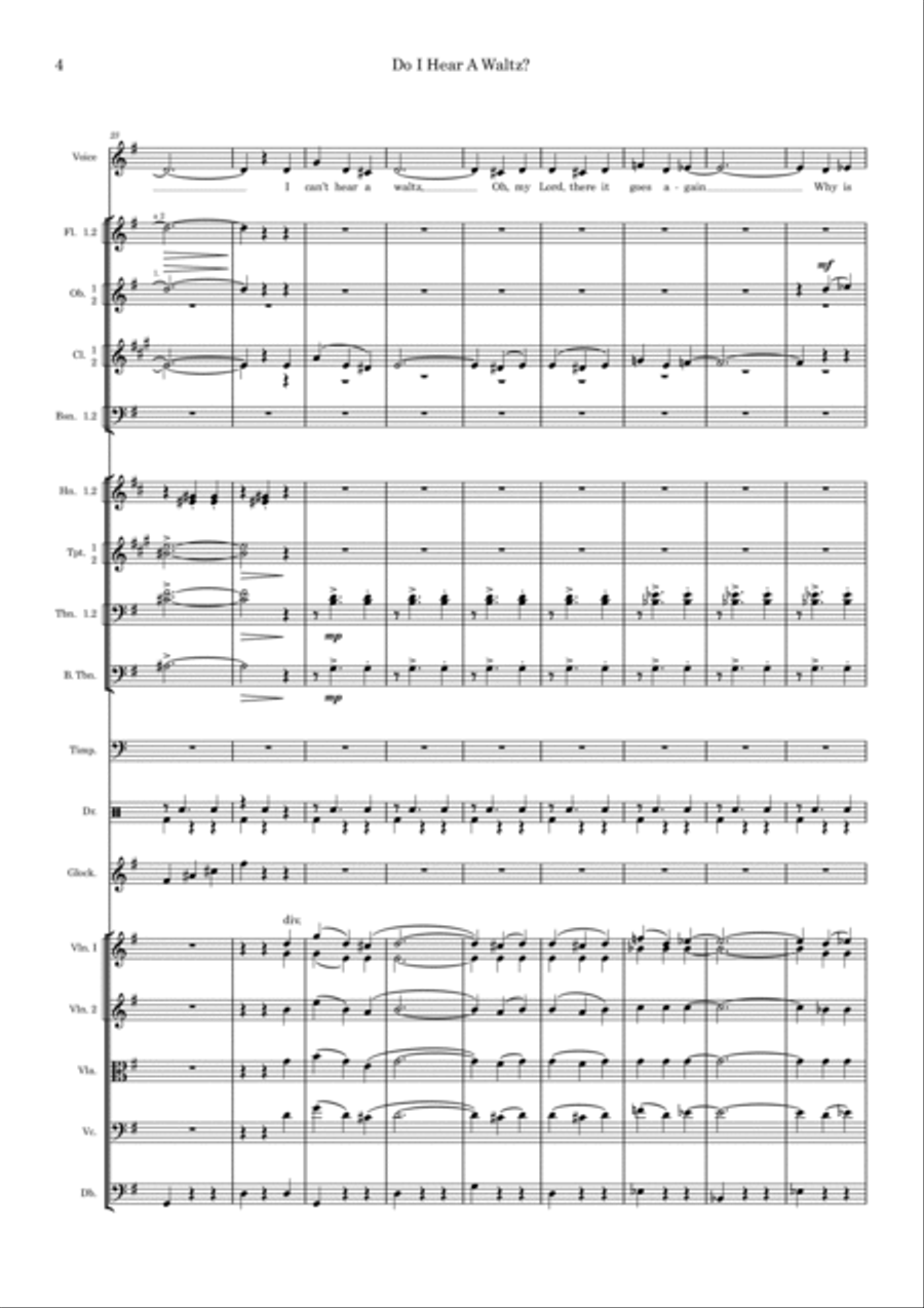 Do I Hear A Waltz? Full Orchestra scores gallery preview page 4