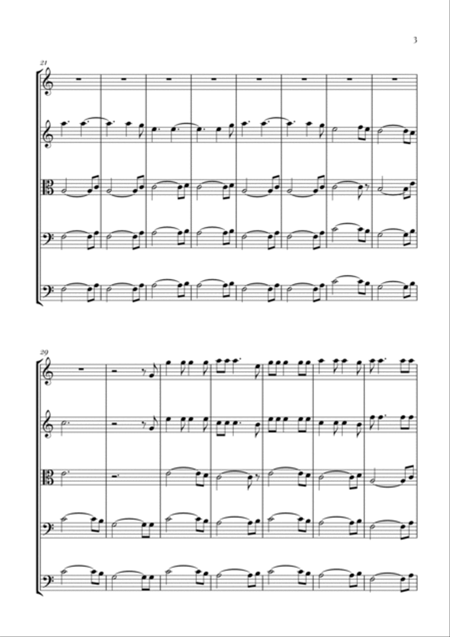 Hallelujah Hallelujah String Quintet scores gallery preview page 3